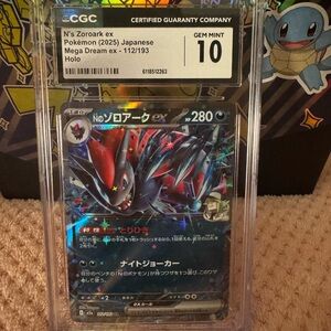 Pokémon N's Zoroark ex 280 HP Japanese Mega Dream Holo (CGC Gem Mint 10)
